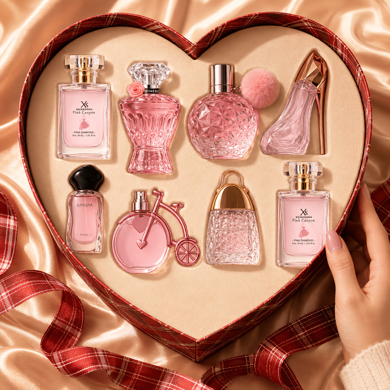 TEMU 8pcs Women's Perfume Set, Long-lasting Sweet Floral& Fruity Fragrance, Gift For Her On Valentine's Day Christmas Halloween New Year