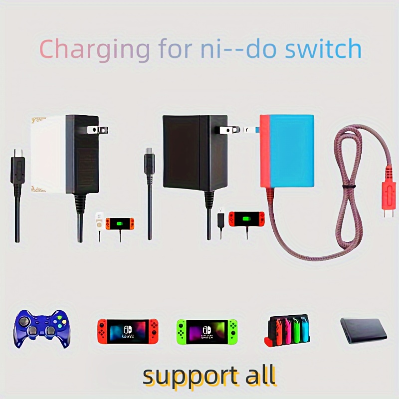 Adapter Charger for Nintendo Switch Charger Fast Charging for Nintend  Switch Lite Dock/Controller Support TV Mode Charger EU/US