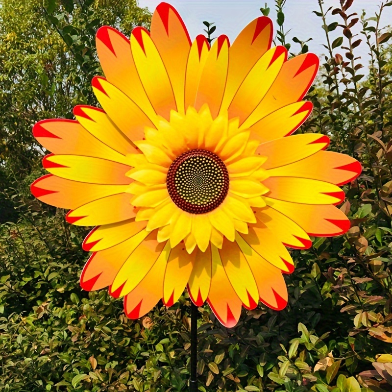 

Sunflower Rotating Sunflower Wind Spinner Outdoor Lawn Decor For Yard And Garden Outdoor Art Decoration Yard Decor Wind Spinners