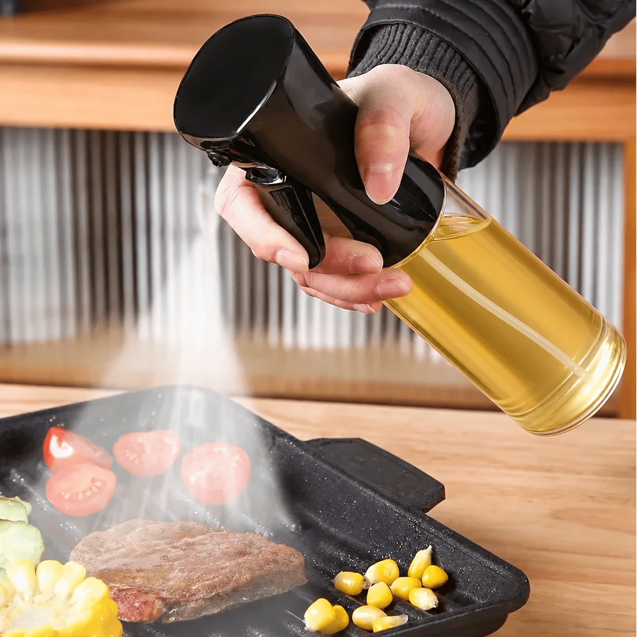 Image of High Quality Olive Oil Sprayer Bottle Refillable Fine Mist Dispenser Cooking Baking Bbq Salad Frying Fryer Kitchen Outdoor Camping Vinegar Soy Sauce