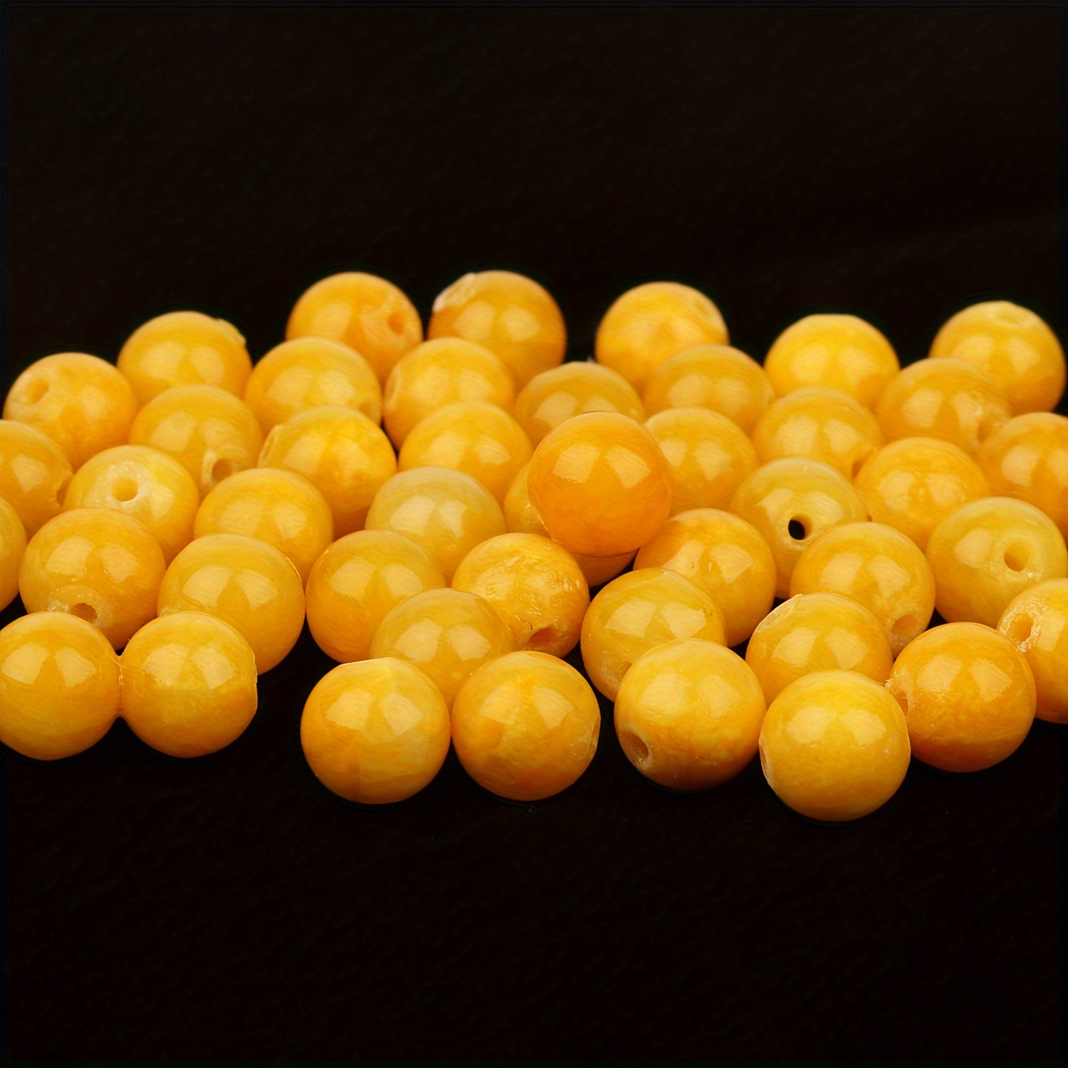 

Vibrant Yellow Chalcedony Natural Stone Beads - Round Loose Spacer Beads 6/8/10/12mm For Making, Necklace & Bracelet Crafting Accessories, Beads For Jewelry Making