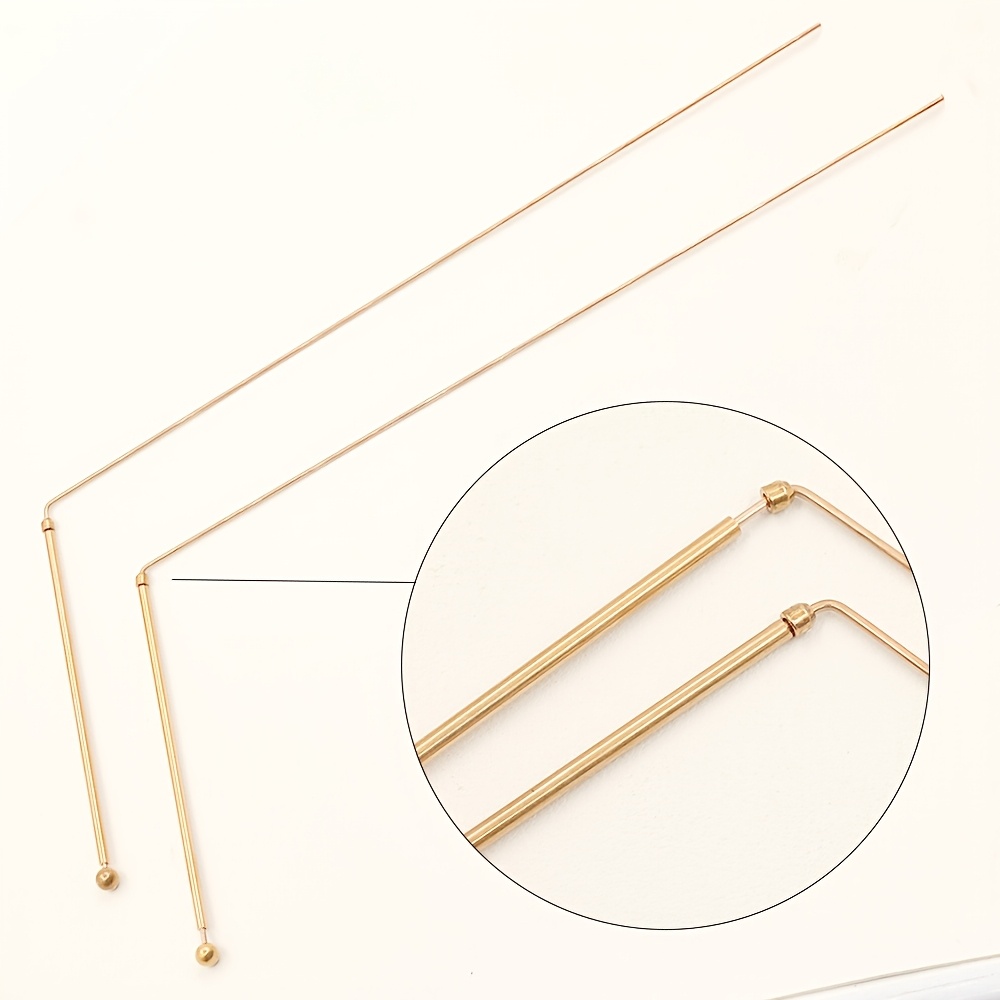 99.9% Pure Copper Dowsing Rods – 2-Piece Set With Pendulum & Scrying Mat, For Water Finding, Treasure Hunting & Energy Therapy