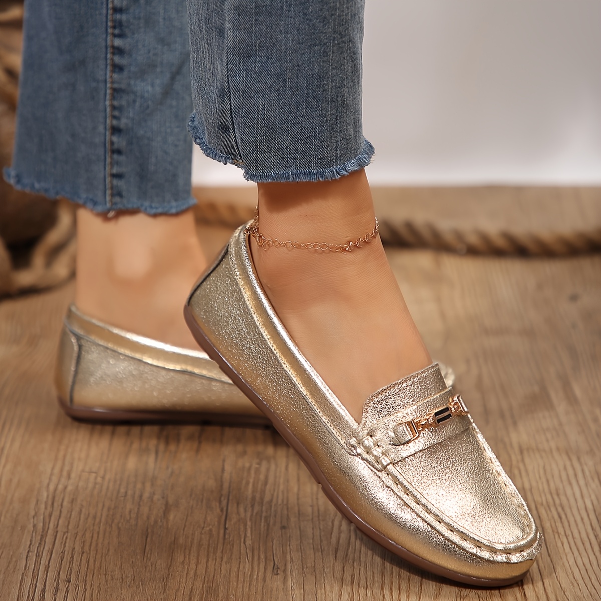 TEMU Women's Flat Shoes With , Hand-stitched, Spring/autumn Travel And Casual Flat Shoes, Sporty Loafers, Women Shoes