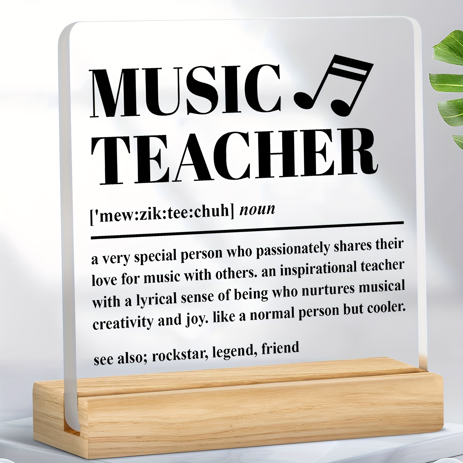 

Chic Acrylic Desk Decor - Perfect Gift For Music Teachers, & Musicians - Ideal For Birthdays & Christmas