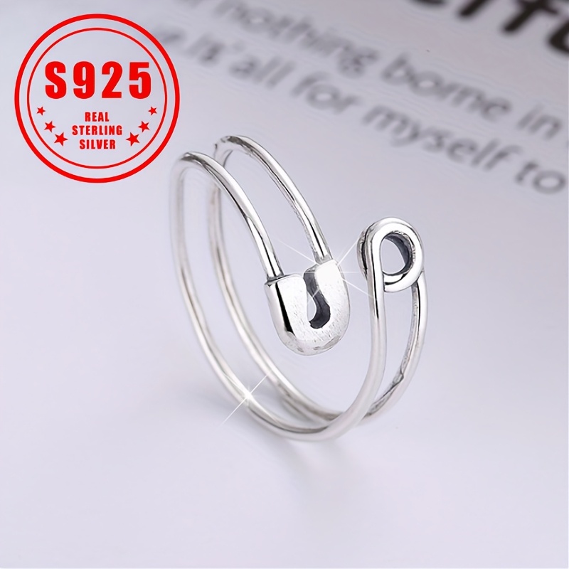 【AMBUSH】SAFETY PIN RING 925 WILDSIDE × AMBUSH SAFETY PIN RING(XS BLACK): AMBUSH