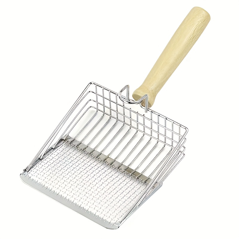 2 In 1 Stainless Steel Cat Durable Mesh Kitten Litter Cleaner Pet Cleaning Tools With Hanging Hole Cat Additions