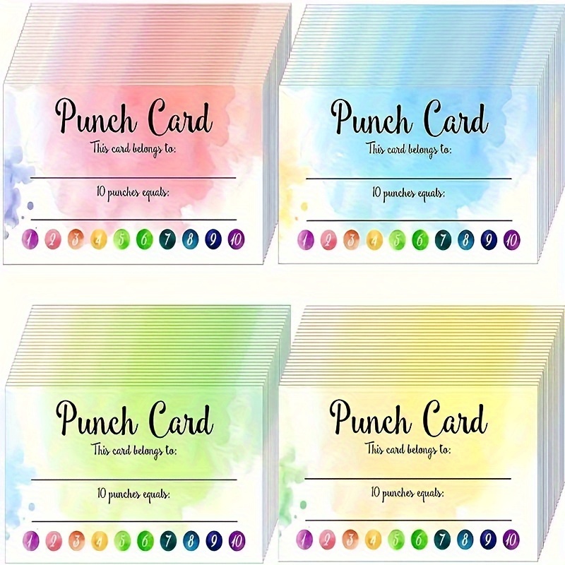 

100pcs Motivational Reward Punch Cards For Classroom And Business - Daily Office Supplies Motivational Cards