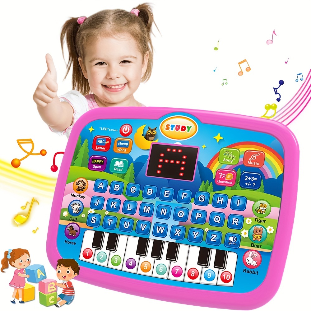 multifunctional machine for kids english learning with alphabet numbers music function animal and piano key educational toy children to enhance their cognitive skills batteries not included Product details 9