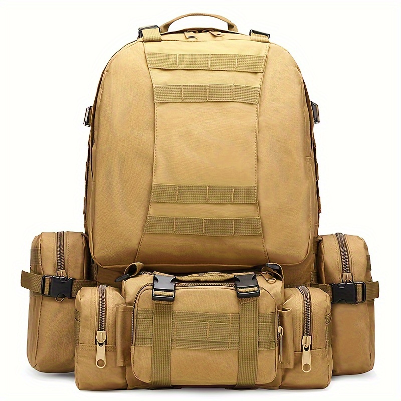 

Oxford Cloth Outdoor Backpack Army Hiking Hiking Bag Luggage Combination Large Capacity Backpack Camping Backpack