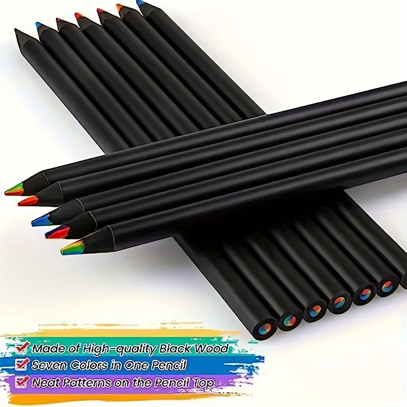 7 Color in 1 Rainbow Pencils for Kids, 30 Pieces Rainbow Colored