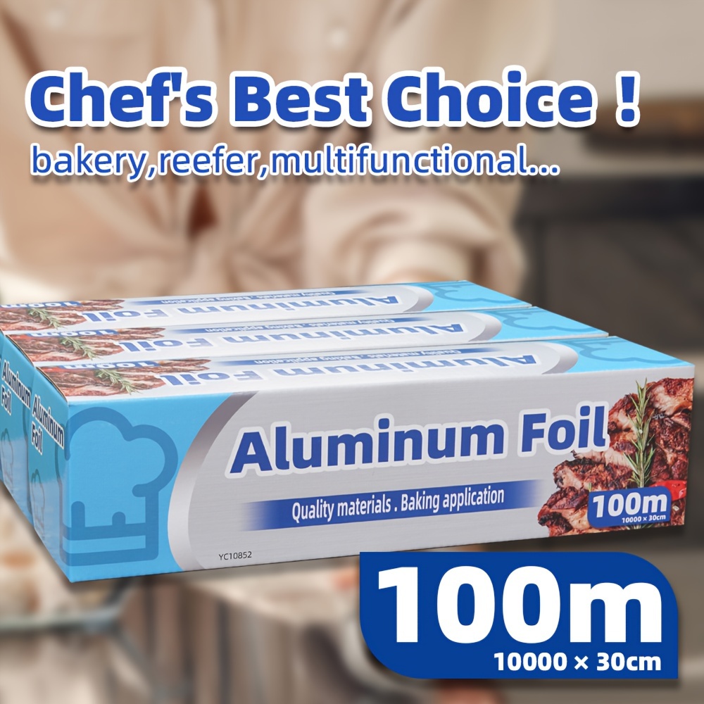 

Plastics Aluminum Foil (12" Ft.) - Heavy Duty Aluminum Foil Wrap For Food, Bbq, Grilling And Roasting - Tin Foil Multipurpose Kitchen ()