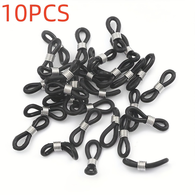 TEMU 10 piezas de ganchos de silicona para gafas - Cadenas de seguridad para gafas y cordones de moda para gafas, conectores de anillo de sujeción