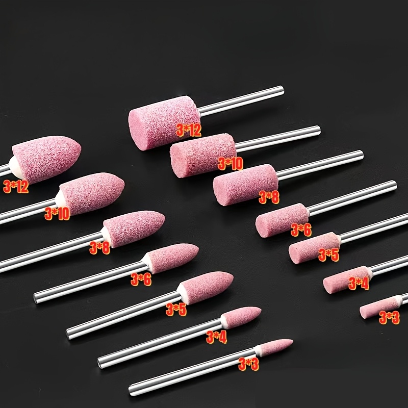 Image of 14pcs 3mm Shank Pink Diamond Grinding Rotary Tool Grinding Wheels With Flexible Shaft Durable For Metal Polishing Buffing Heads Rust Grinding And Finishing