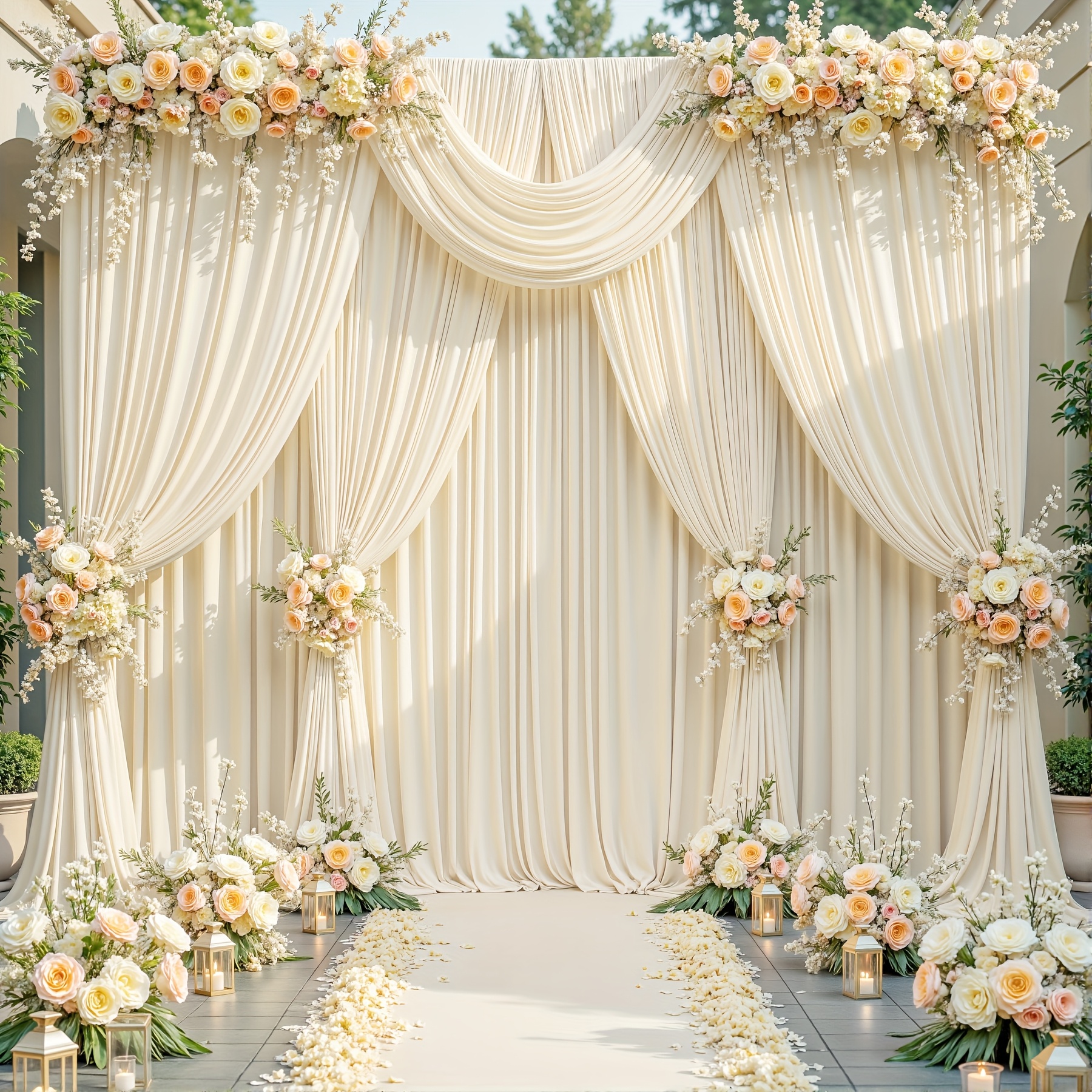 TEMU 4pcs Of 5ft*10ft Elegant Spandex Photography Backdrop,wear-resistant, Wrinkle-free, Soft And Smooth, Opaque Party Decoration Banners, Suitable