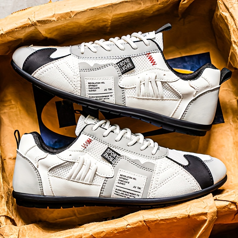 Tenis ligeros y transpirables para hombre zhenyuezu, de caña baja con cordones y suela antideslizante de PVC, diseño en bloques de colores vibrantes, ideales para senderismo, uso diario y estilo urbano casual, regalo de Navidad duradero y elegante