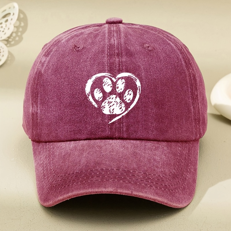 TEMU Lavato da Donna per Esterni con Stampa di di Cane Vuota, Vecchio Pap�, Cappellino da Baseball Vintage del , Cappello Solare