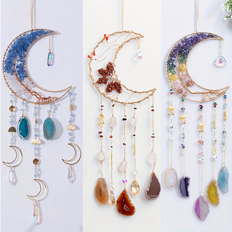 TEMU Creative Handmade Natural Crystal Ornaments, Colorful Sun Protection Home Decorations, Wall Decorations, Room Decorations, House Decorations,