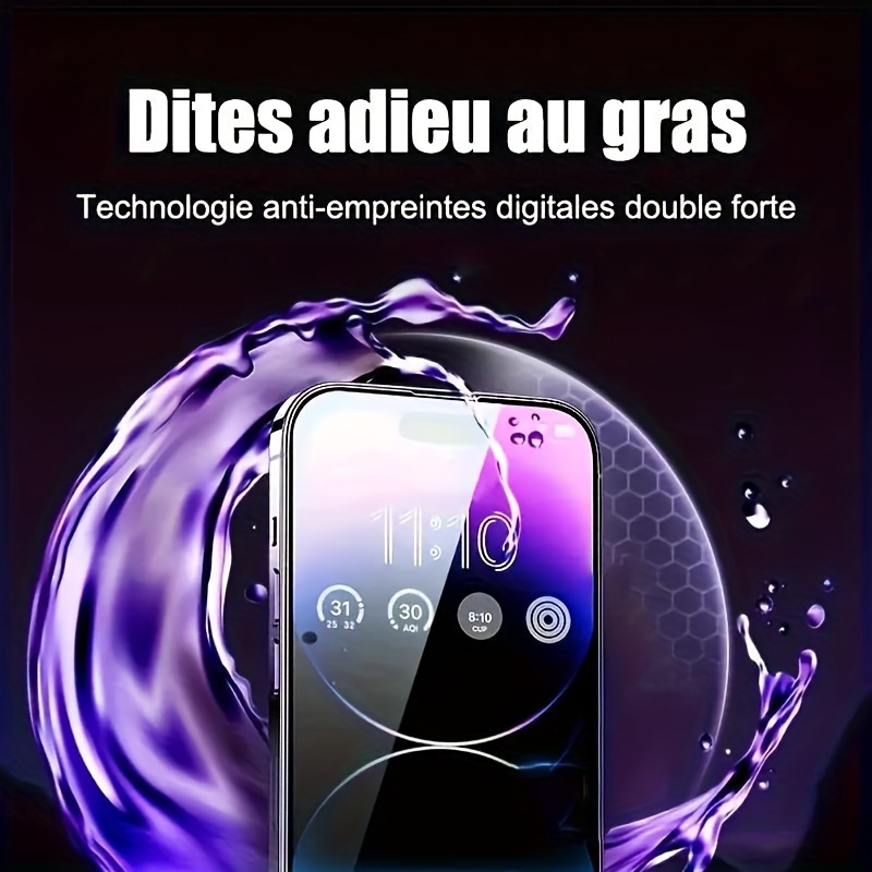 3-Pack Glossy Tempered Glass Screen Protectors, Full Coverage Anti-Fingerprint Overlay for iPhone 14/13/12/11/SE/X/XR/XS/8/7 Plus - Case Friendly, Anti-Scratch & Shatterproof
