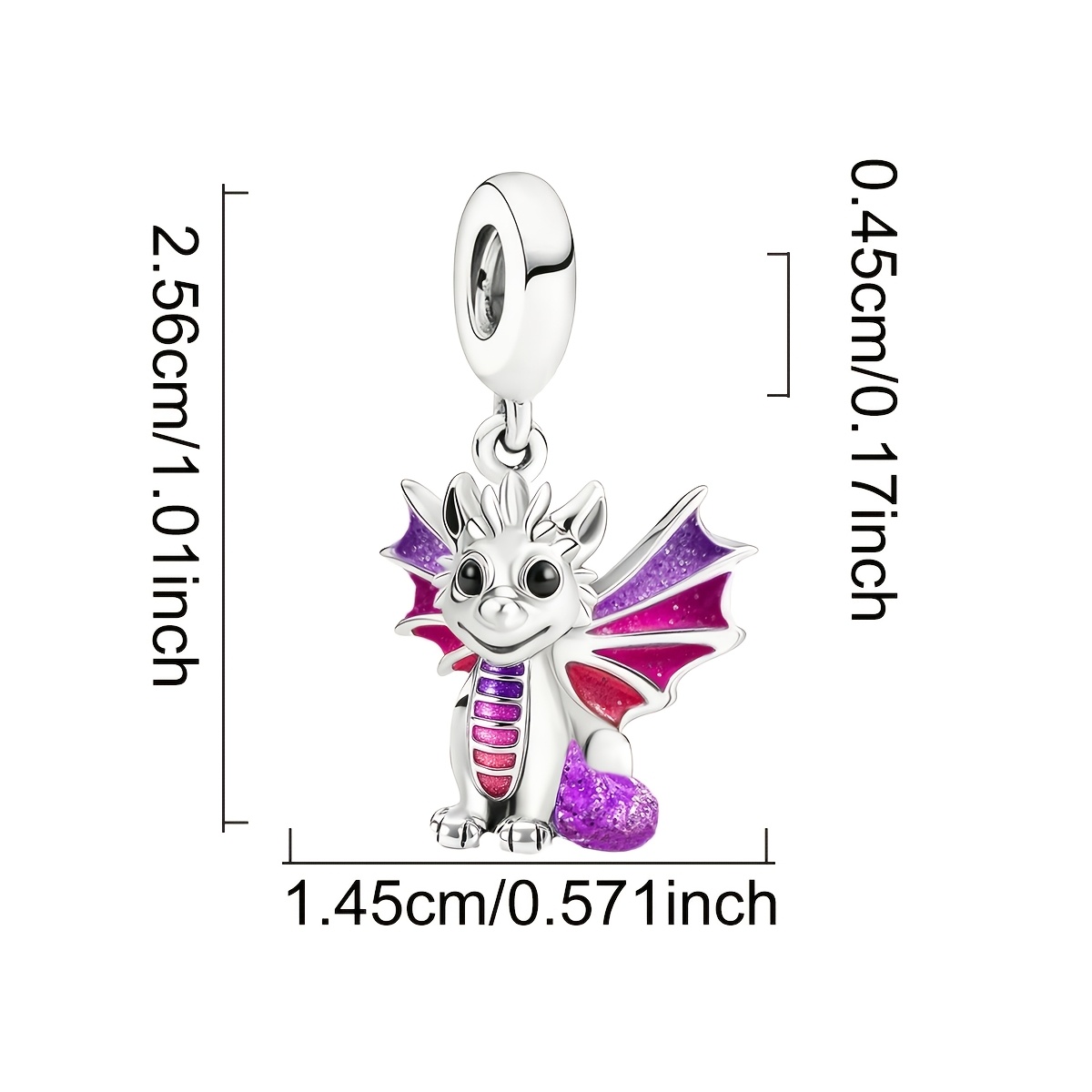 Women's 925 Silver Plated Luminous Flying Dragon Charm Bracelet