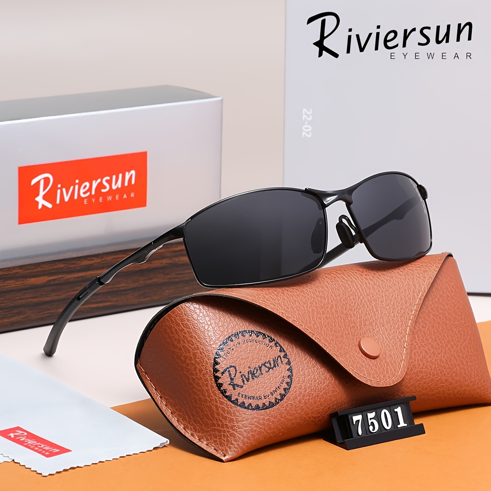 Riviersun Premium Square-frame Polarized Sunglasses, A Stylish, Classic, Simple, Lightweight, And Portable Eyewear In 6 Colors. Unisex Design, Gift