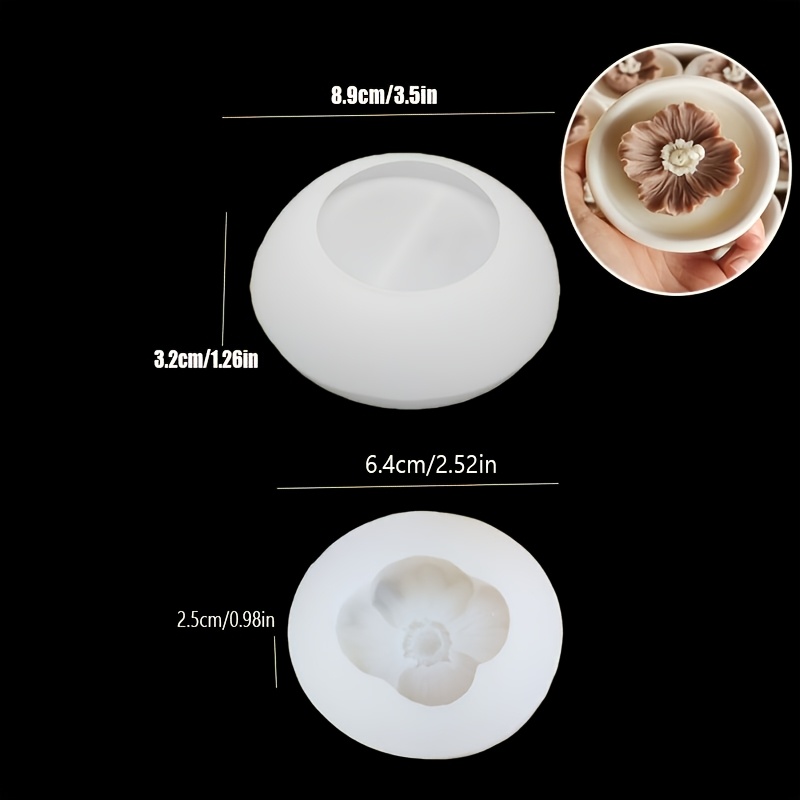 TEMU 2 pezzi - Stampi in Silicone Resina Ciotola Mini Irregolare & Stampo Piccolo Stampo in Gesso per Candele Ornamento Finitura a Specchio Stampo in