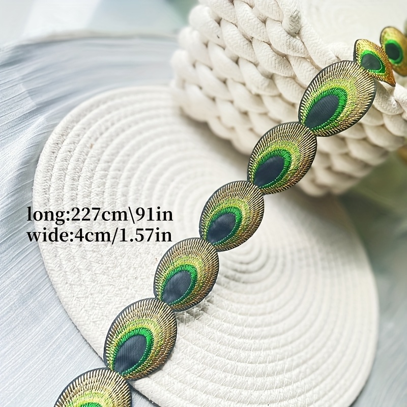 227cm Long Embroidery Lace; Ethnic Style Embroidery Ribbon For Clothing And Diy Bag Decoration Lace
