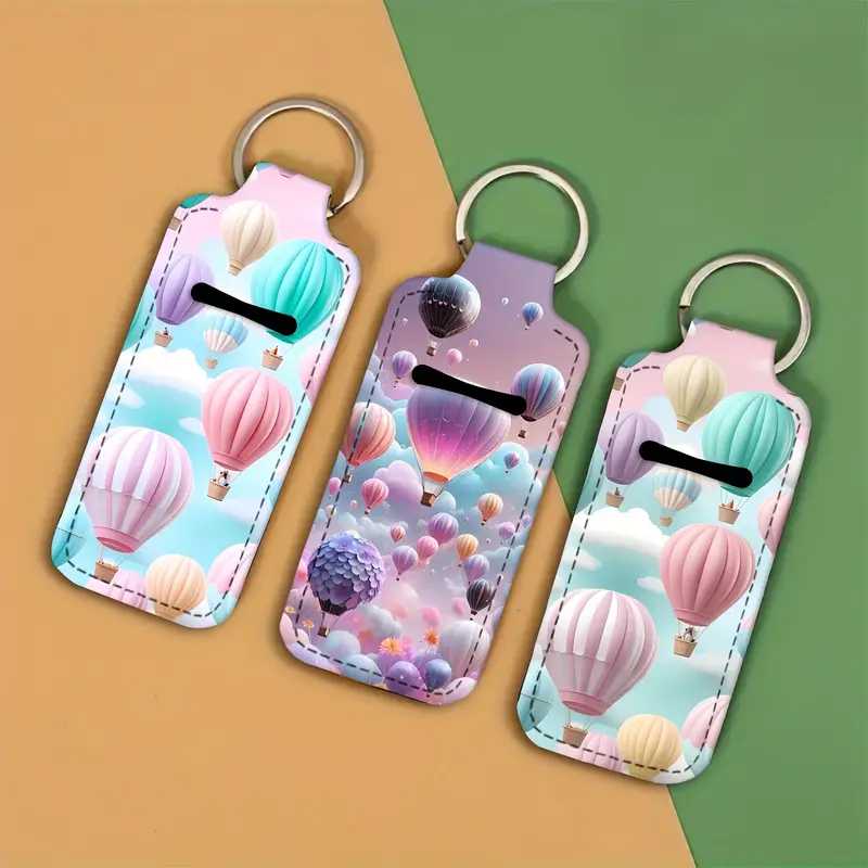 hot air balloon print design neoprene lip balm pouch Temu Morocco