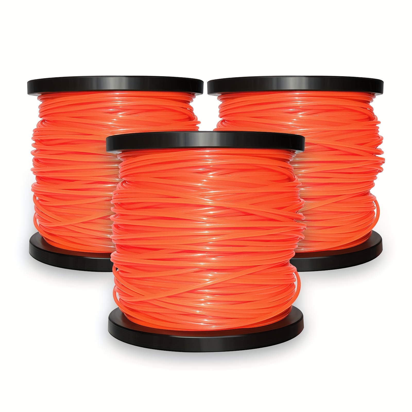 TEMU 3-pack Heavy Duty Trimmer Line - 2.4mm X 300m/985ft Total Length, Flexible Eater String For Professional & Home Lawn Mowers, Grass Trimmers,