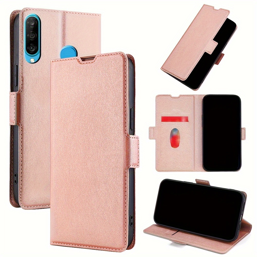 

Protection Card Slots Holster Card Holder Bracket Classic Lightweight Design Side Double Magnetic Mobile Phone Case For Huawei P30 Lite P30 Pro P30