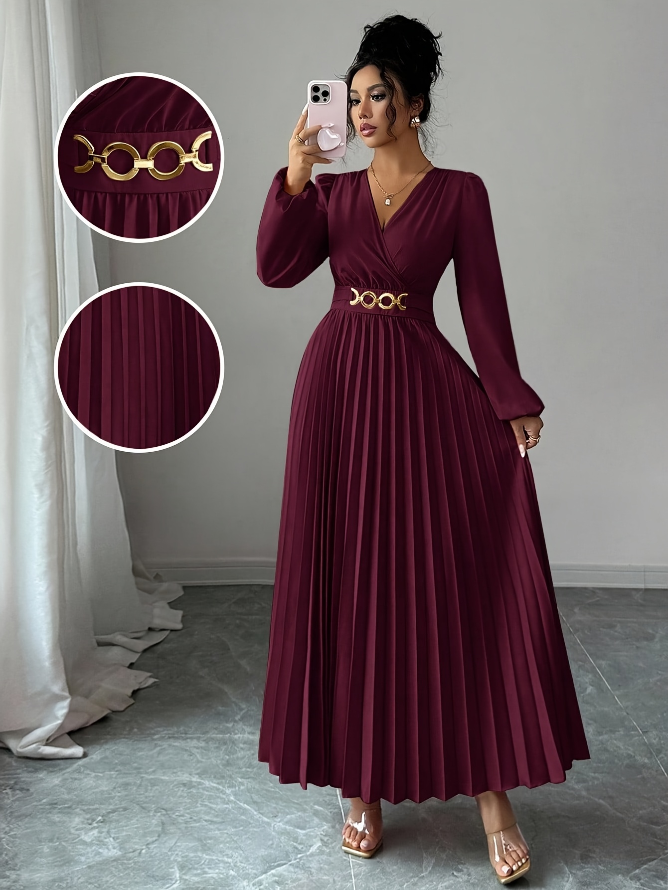velvet long sleeve midi dress Darby Long Sleeve Midi Dress