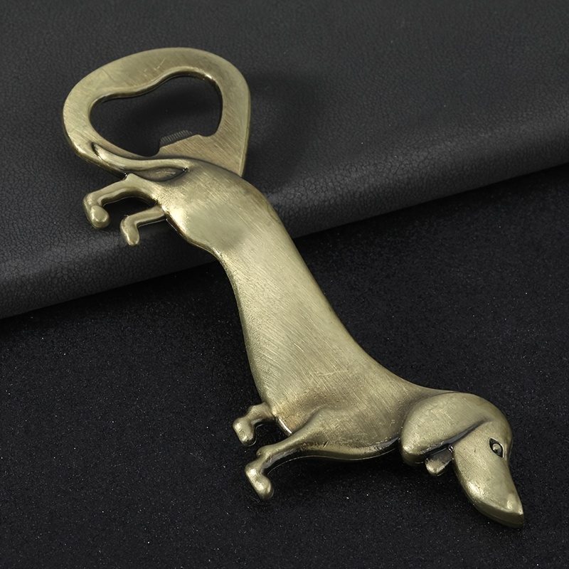 TEMU Metal Beer Bottle Opener Festive Corkscrew Dachshund Shaped Multifunctional Portable Wine Opener Bottle Opener Wine Opener