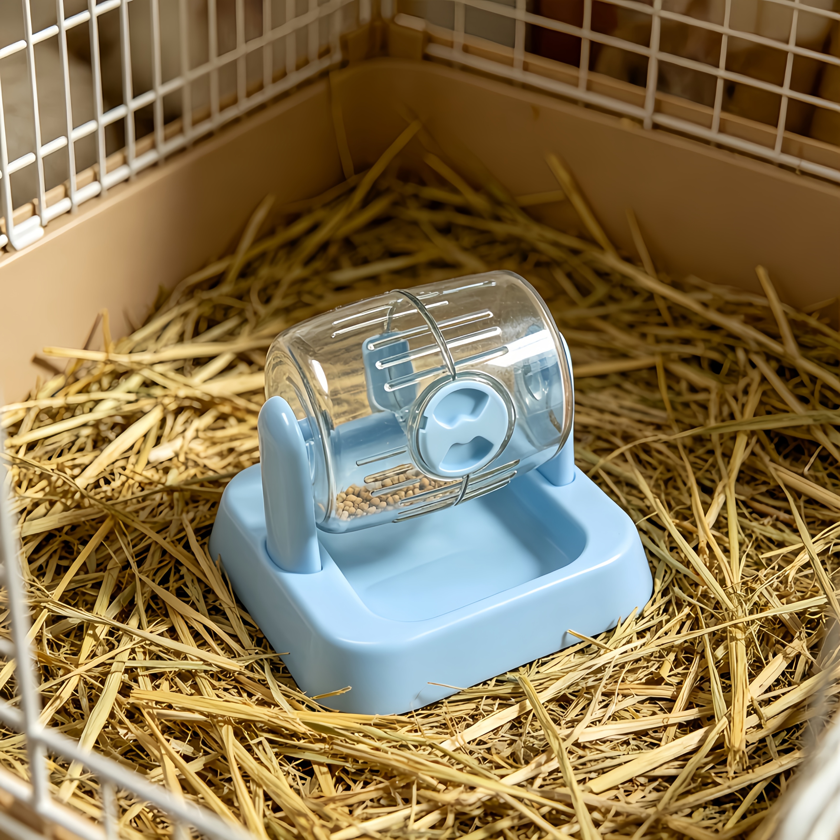 Dual-Use Wheel Feeder for Hamsters and Small Pets