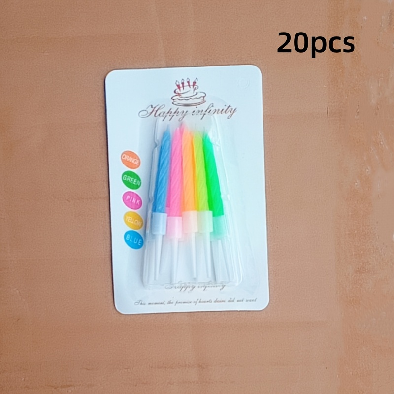 20pcs Birthday Candles, Party Decorations For Festivals And Gatherings
