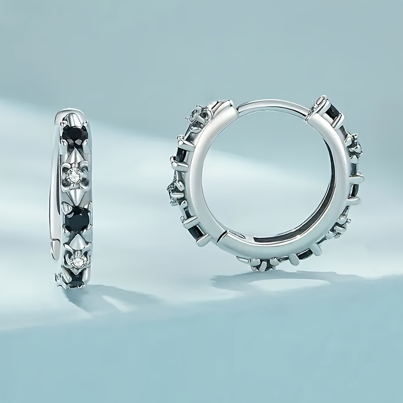 E-shop Einfach Exquisit Eingefasster Schwarzer Synthetischer Edelstein Zirkonia Ring Ohrringe Damen Party Tägliche Freizeit Accessoires