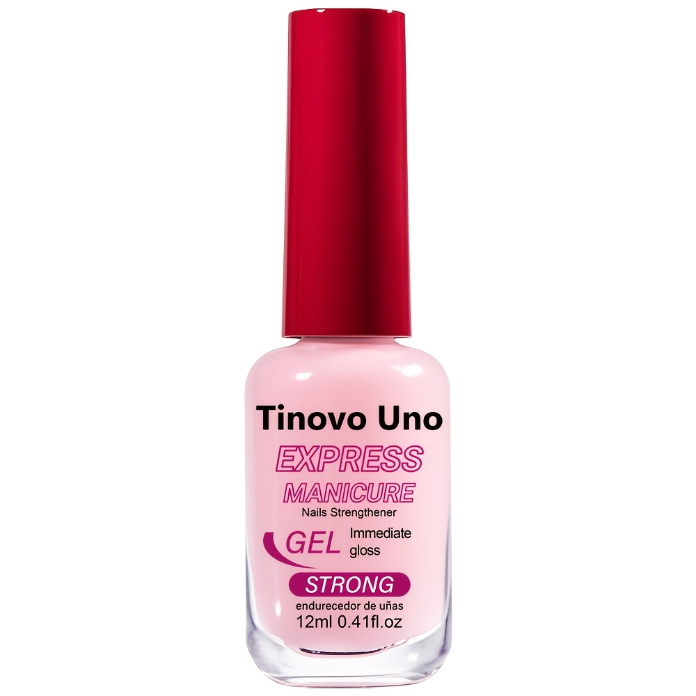 Image of Tinovo Quick-drying Light Pink Nail Hardener, Enriched With Vitamin E, Alcohol-free, Nail , High Gloss, Perfect For Birthdays And Party Gifts
