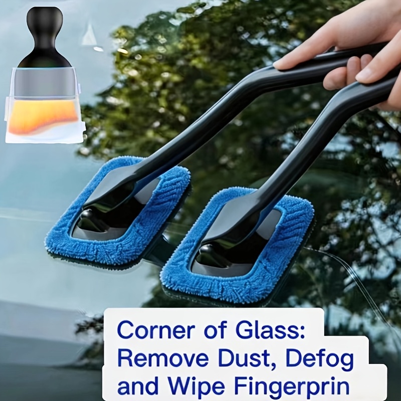 TEMU 4pcs/2pcs And 1pc Brush Car Window With Replaceable Heads - Wiping Brushes And Dust Removal Tools For Clear And Transparent Windows - Suitable
