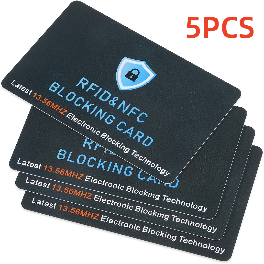 TEMU 5pcs, Premium Nfc Card Passport Protector Blocker Set For , Design Perfectly Fits /purse