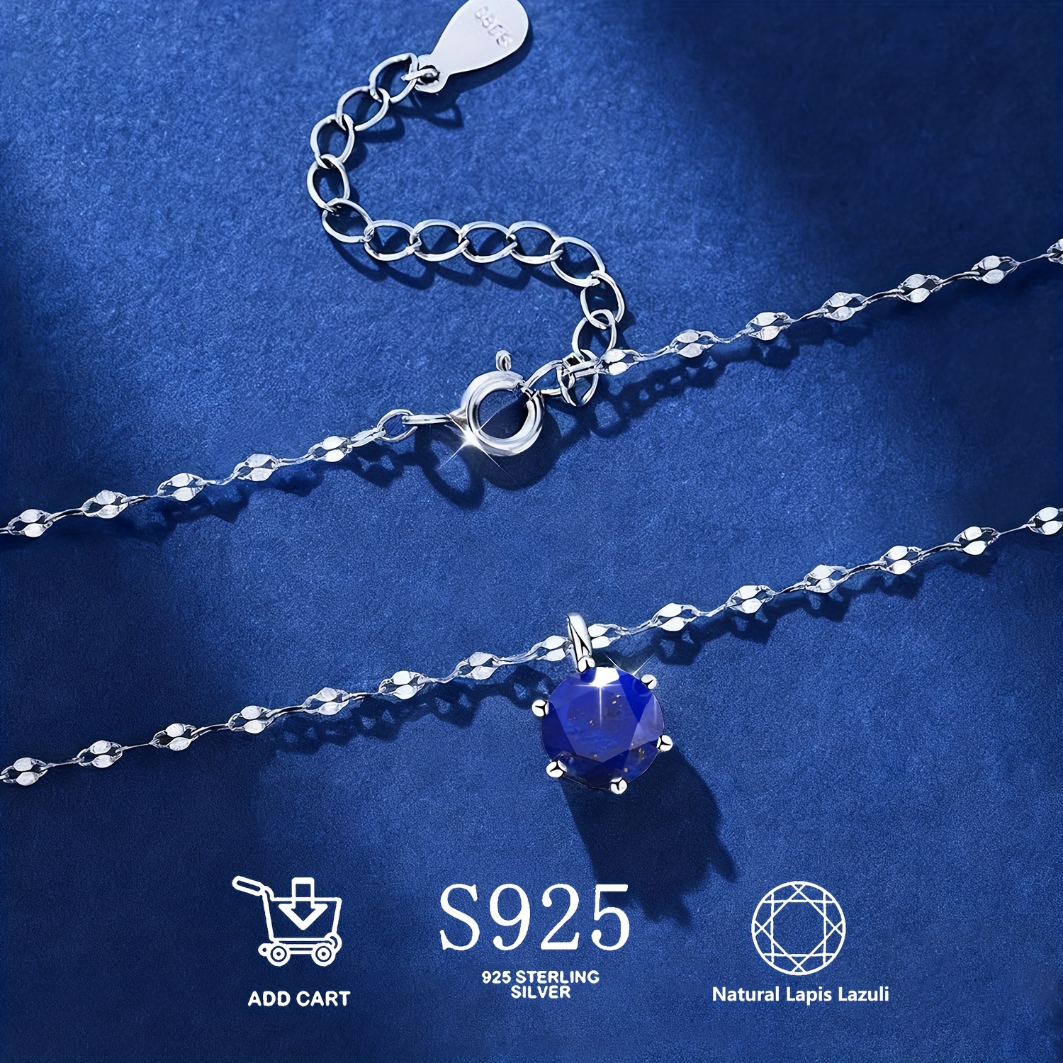 Natural Amethyst S925 Silver Pendant Necklace