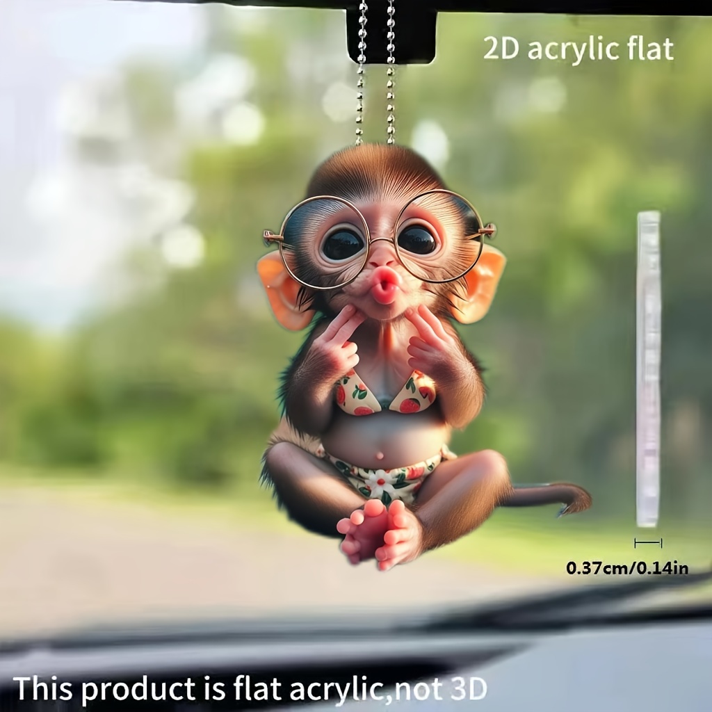 

1pc 2d Pendant - - Car , Bag And Decoration -