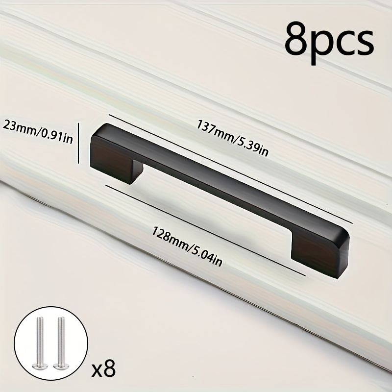 Image of 8pcs Cabinet Hardware Handles, Cabinet Door Handles, Wardrobe Handles, Furniture Handles, Upgrade Your Furniture