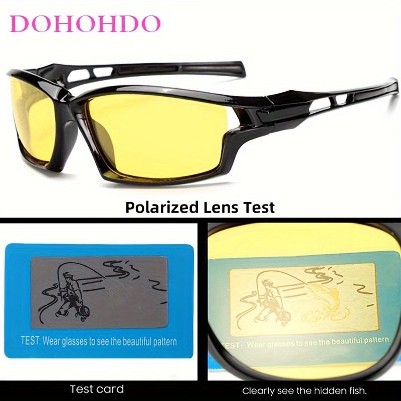 Night Vision Polarized Sunglasses, High Quality Black Frame Yellow Lens  Fashion Sport Sun Glasses, Fishing Riding Hiking Climbing Outdoor Sports  Eyegl