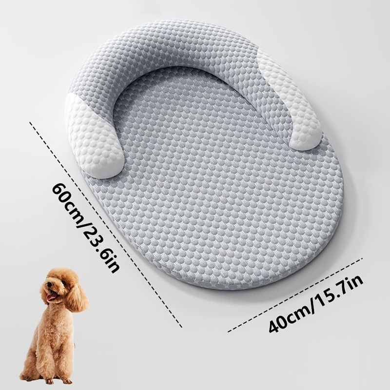 Image of Orthopedic Dog Bed, Breathable Summer Pet Bed With Raised Edge, Soft Washable Dog Bed For Small To Medium Dogs, Cats, Non-slip Pet Mat For Use
