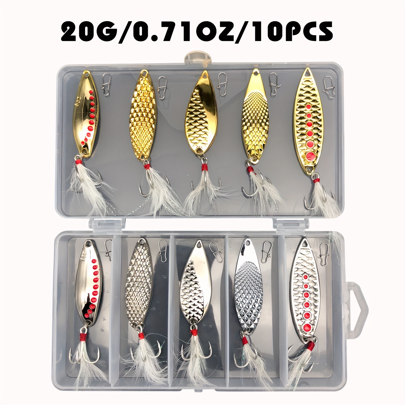 10pcs/box Fishing Lure Set, Minnow, VIB Lure, Long Casting Hard Bait,  Fishing Accessories
