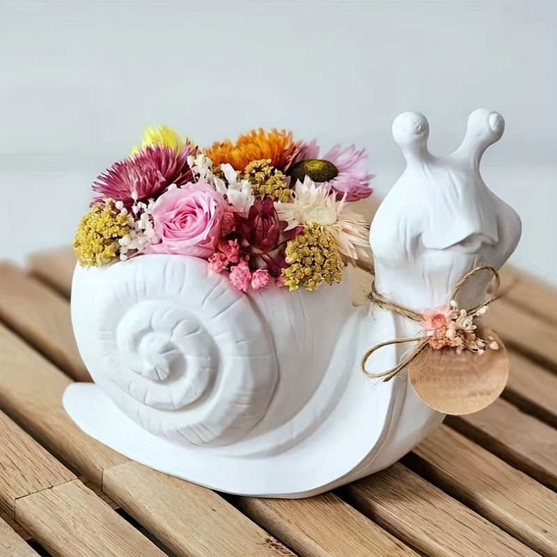 

3d Snail Silicone Mold For Resin, Concrete & Cement - Large Vase Candle Casting Tool, Diy Craft Supplies For Home Decor