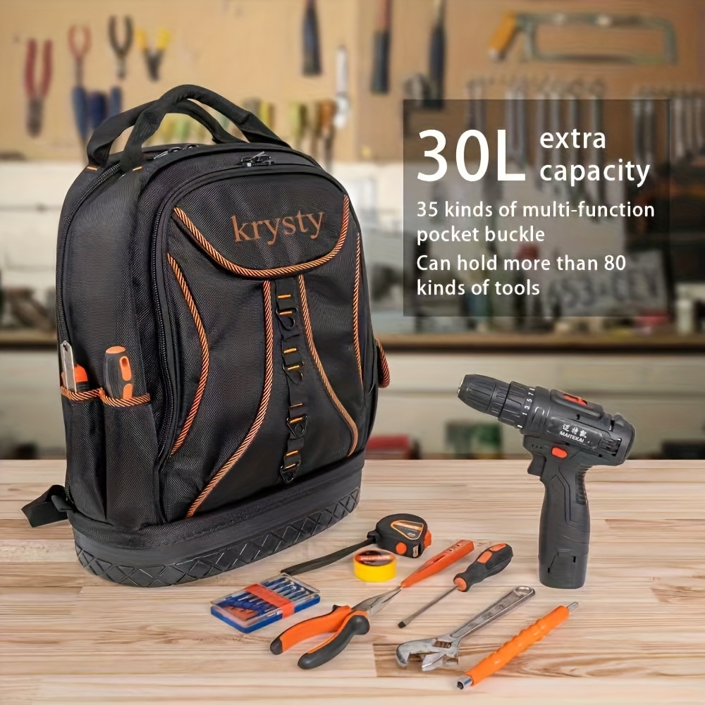 heavy-duty waterproof electrician's tool bag 1680d oxford cloth