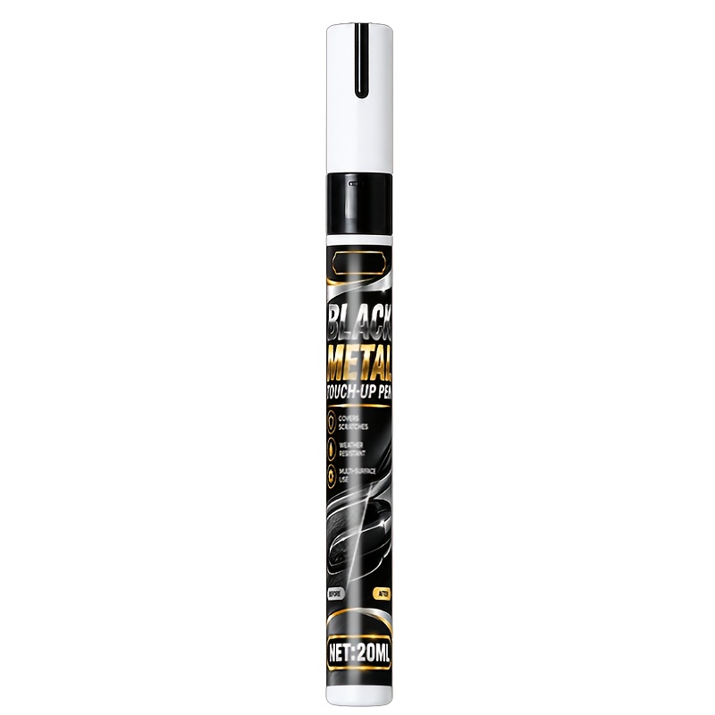 TEMU Stylo de retouche de peinture métallique noire - Réparation des rayures de surface, de la peinture métallique pour salle de bain et cuisine,