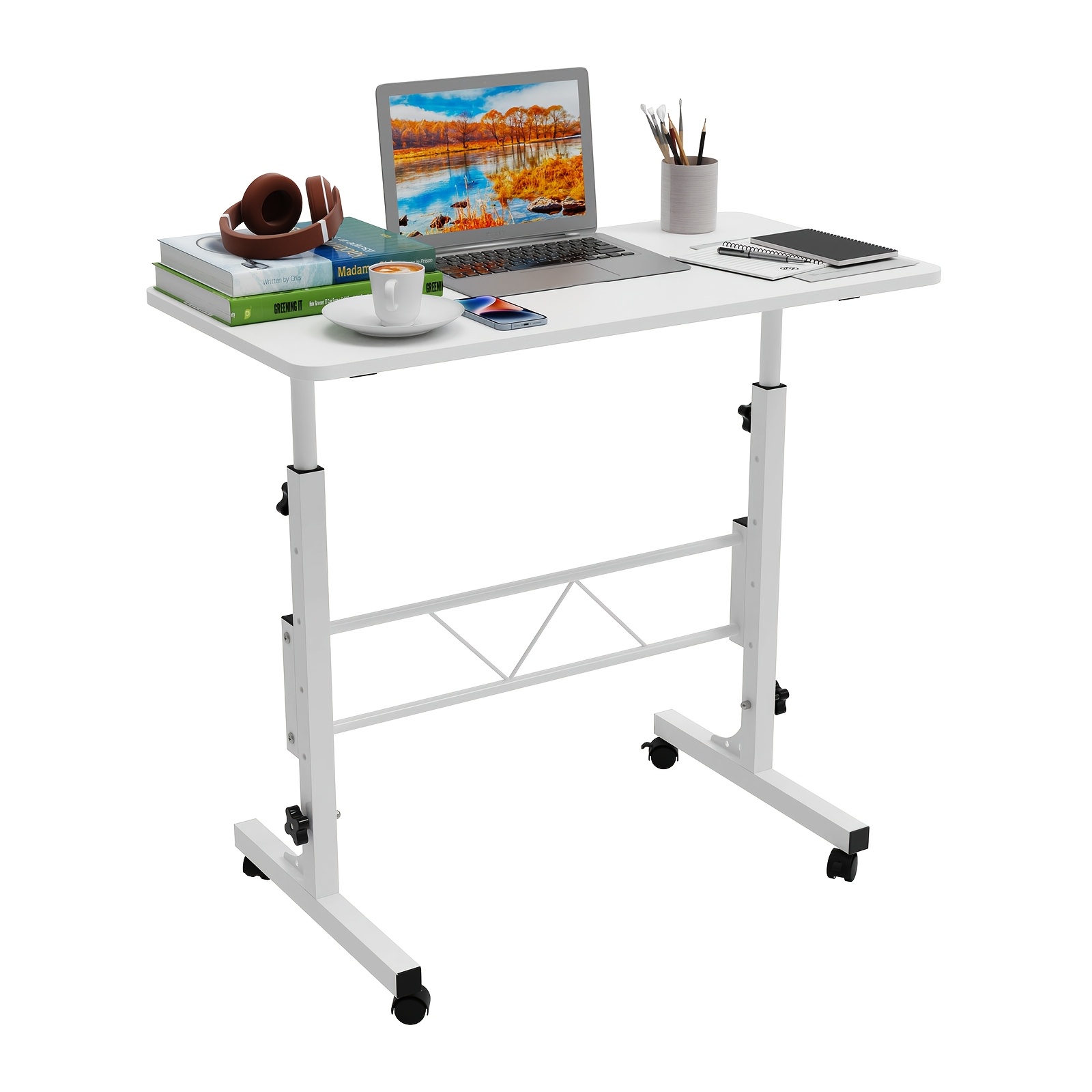 TEMU Scrivania portatile per computer, regolabile in altezza, misura 80X40X110 pesa 7 kg