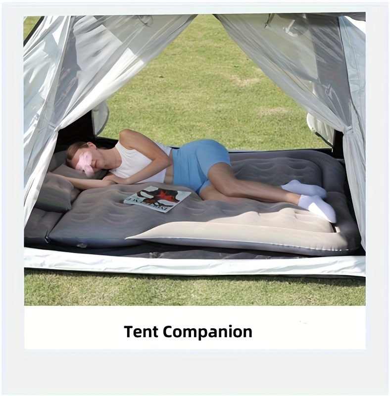 SUV Inflatable Mattress Camping Mattress Foldable Thick Car Air Bed with Electric Air Pump Portable Sleeping Pad Suitable for Home And Travel, Picnics And Camping