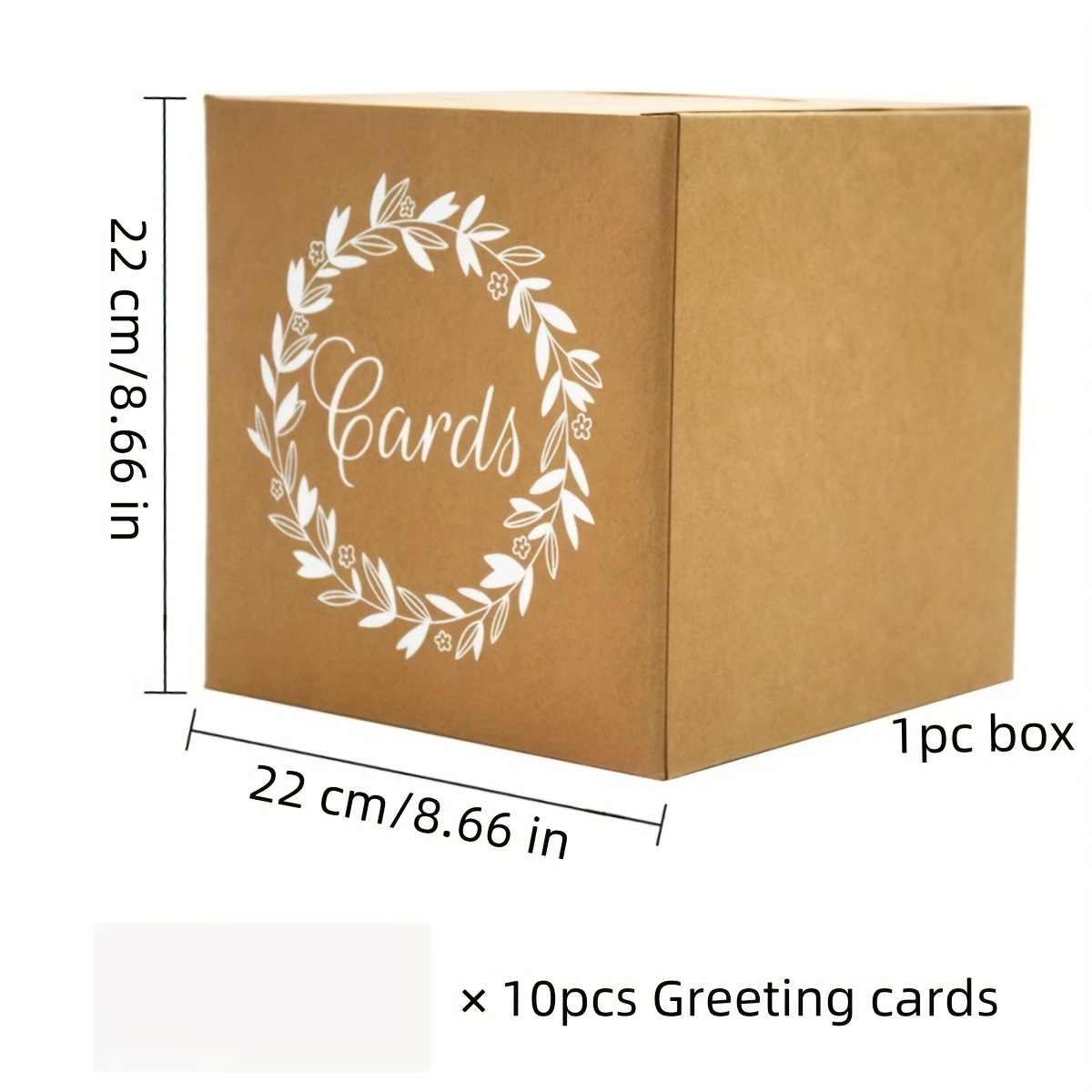 Image of Halloween, Chrismas, 1pc Paper Card Box, Non-waterproof Wedding Favor Post Box, Cardboard Receiving Money Holder For Reception, Anniversary, Birthday, Graduation Table Centerpiece Decorations