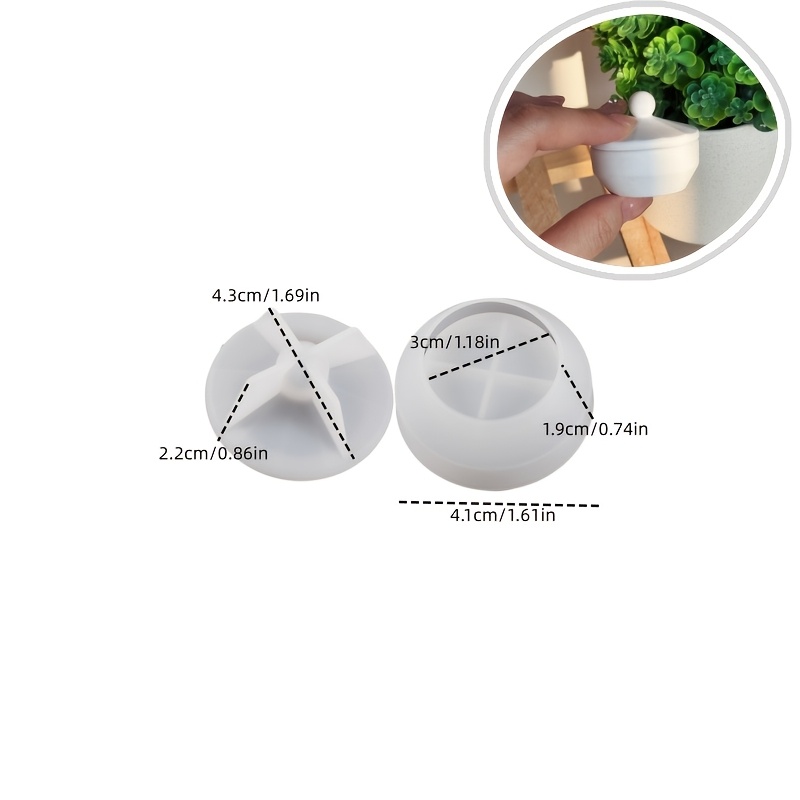 TEMU Stampo in Silicone Fai-Da-Te per Scatola di Conservazione - Organizzatore di Gioielli in Resina Epossidica & Cemento, Kit per Portacandele ,